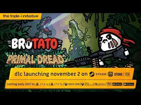 Brotato - Primal Dread DLC Release Date Trailer | The Triple-i Initiative