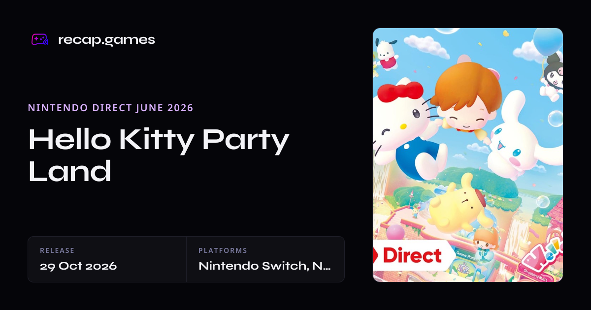 Hello Kitty: Party Land Release Date, Trailers, Platforms, and ...