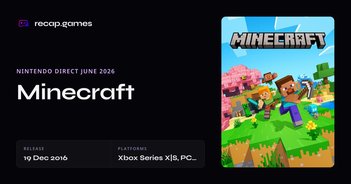 Minecraft Release Date, Trailers, Platforms, and Announcements | recap ...